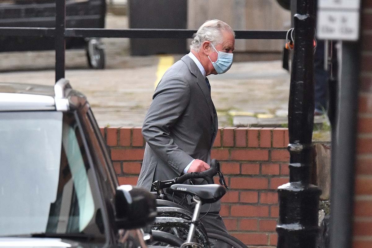 The Prince of Wales leaving the King Edward VII Hospital in London after visiting his father, the Duke of Edinburgh, who was admitted on Tuesday evening as a precautionary measure after feeling unwell.