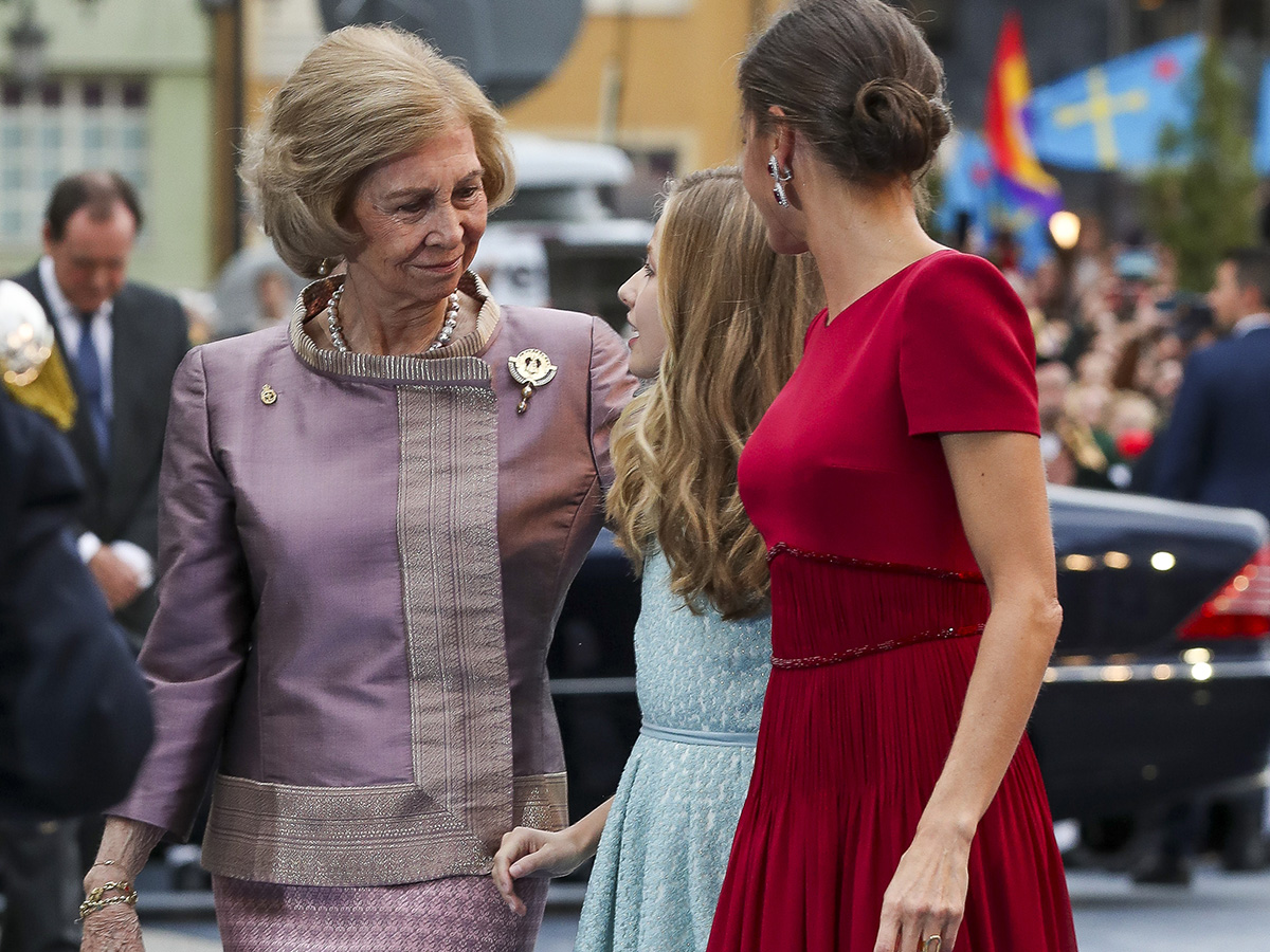 Reina Sofía, Reina Letizia y Leonor