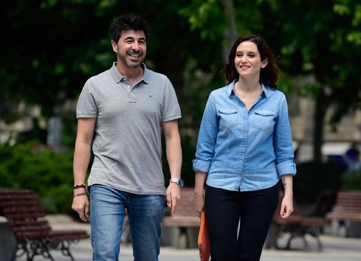 Politician Isabel Diaz Ayuso and Jairo Alonso during Spain Autonomic and Regional Elections in Madrid on Saturday, 25 May 2019.