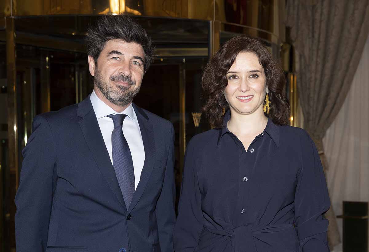Politician Isabel Diaz Ayuso and Jairo Alonso during Majas de Goya awards 2020 in Madrid on Thursday, 27 February 2020.