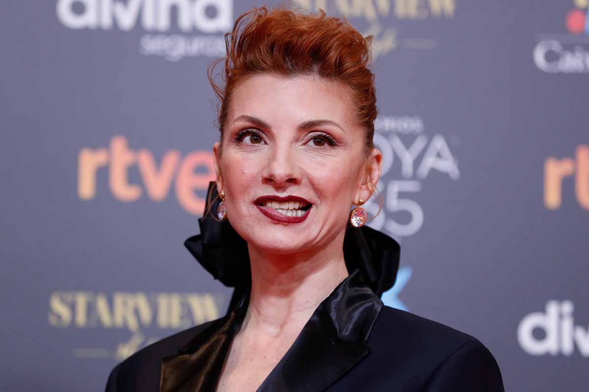 Actress and singer Najwa Nimri at photocall for the 35th annual Goya Film Awards in Malaga on Saturday, 06 March 2021.