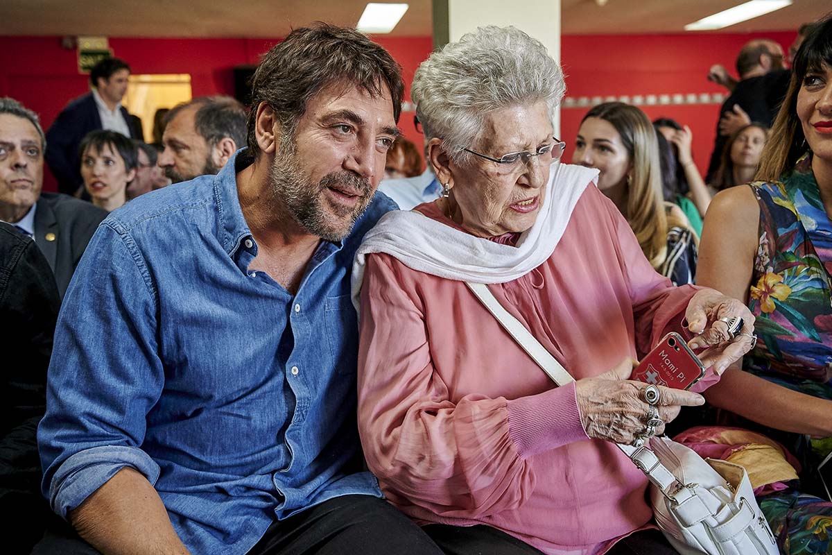 Actors Javier Bardem and Pilar Bardem during book  premiere «Mongo Blanco»  in Madrid on Thursday, 30 May 2019.