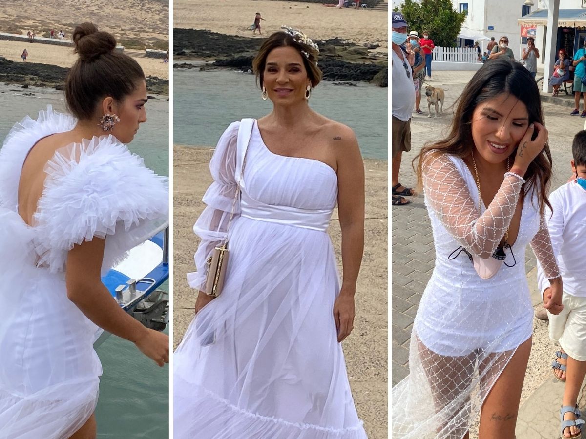 Todos vestidos de blanco: ¡El look de todos los invitados a la boda de Anabel Pantoja y Omar Sánchez!