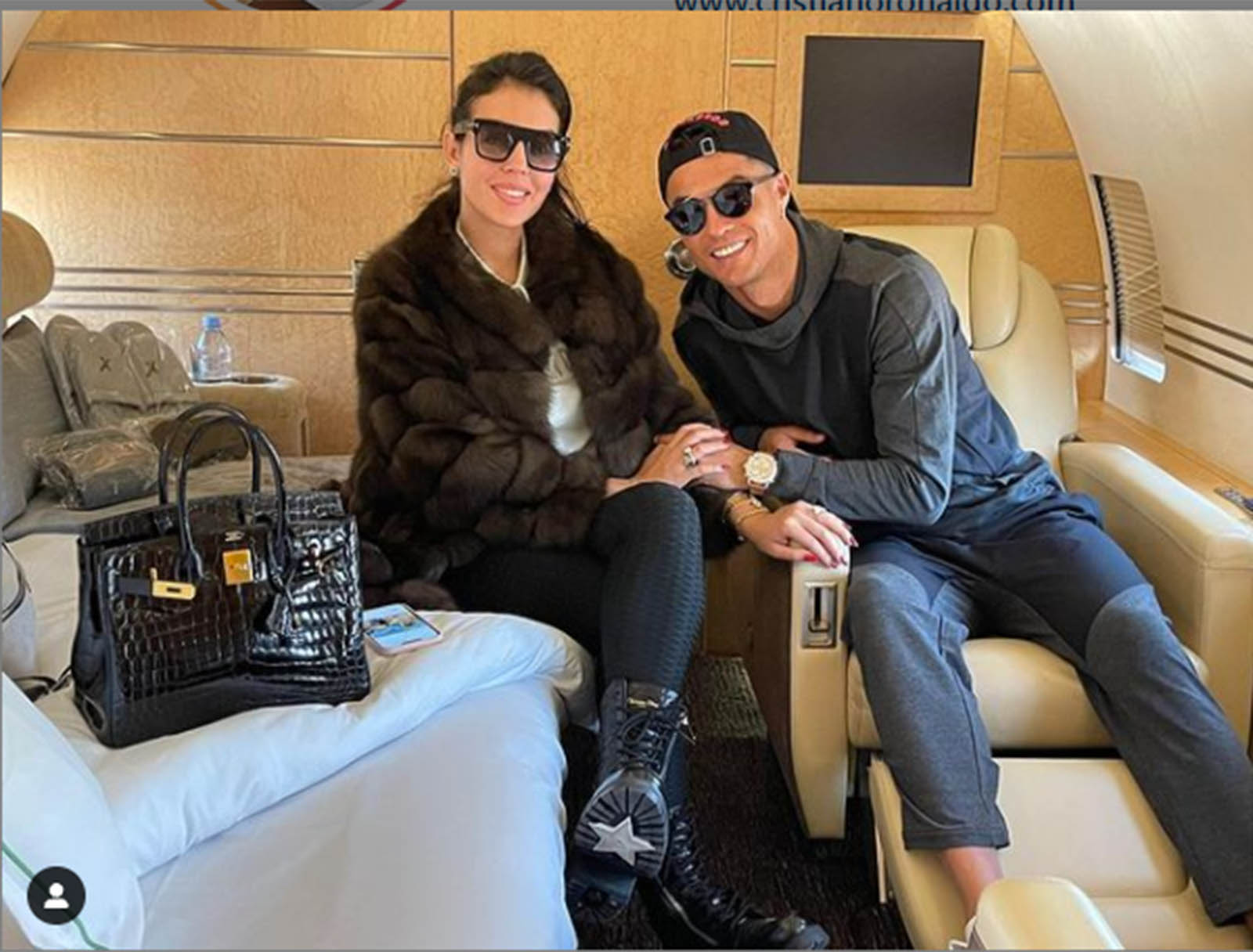 Cristiano Ronaldo y Georgina Rodríguez jet privado