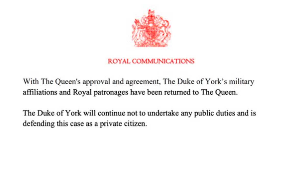 Comunicado Palacio de Buckingham Reina Isabel II