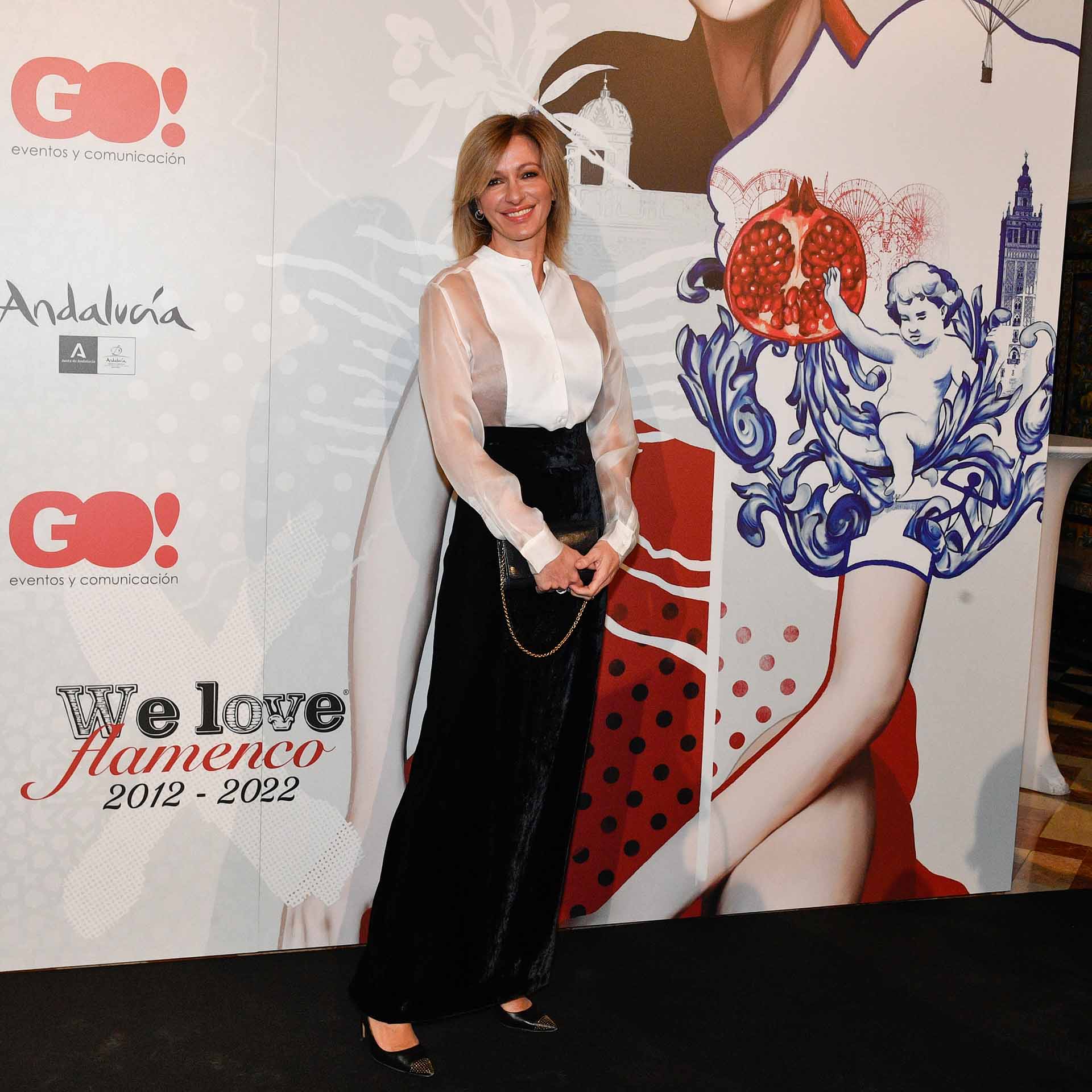 Journalist Susanna Griso during the We Love Flamenco fashion shows, Seville, 15 January 2022