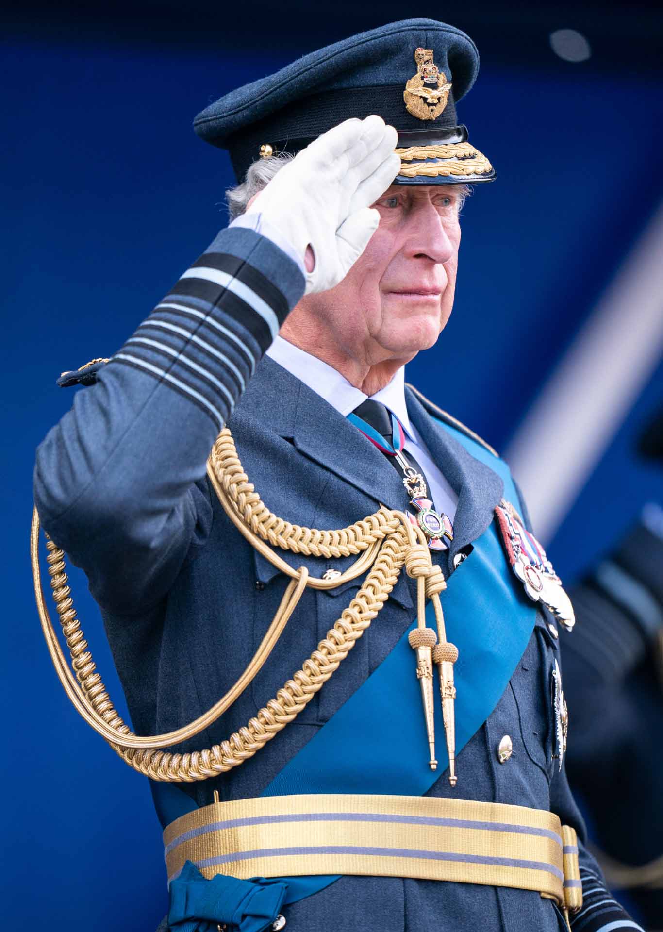 Prince Charles of Wales attends a parade at RAFC Cranwell in Sleaford