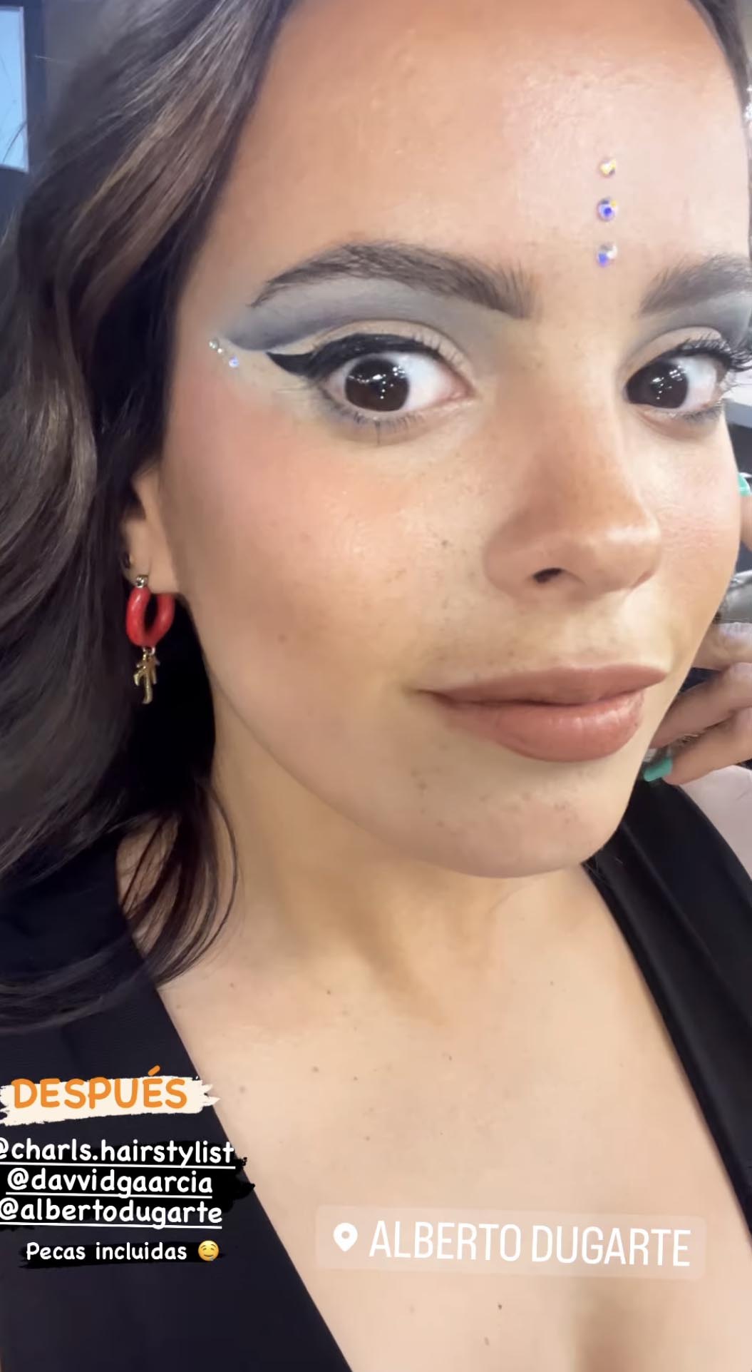 Gloria Camila Rocío Flores maquillaje