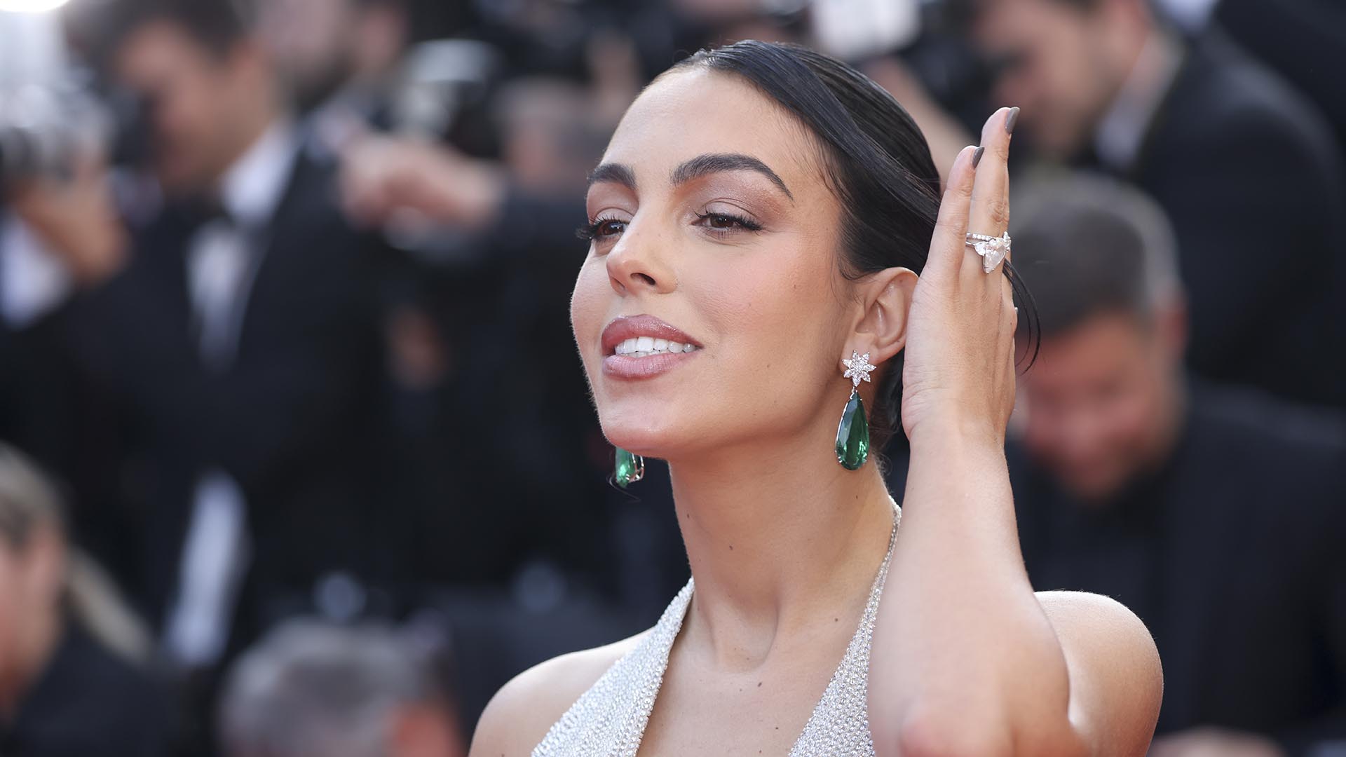 Georgina Rodriguez at premiere film «Elvis» during the 75th annual Cannes film festival on May 25, 2022 in Cannes, France.