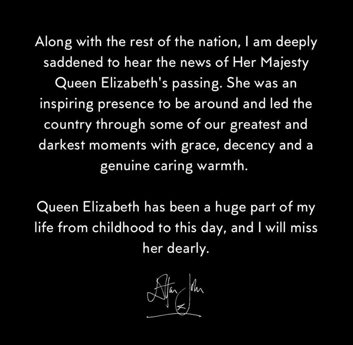 despedida famosos reina Isabel