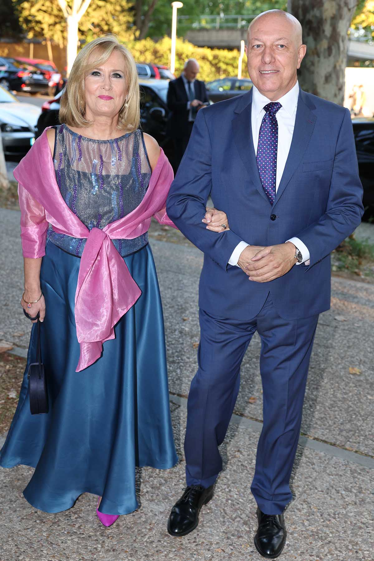 Journalist Nieves Herrero and Guillermo Mercado during wedding of Euprepio Padula in Madrid on Saturday, 24 September 2022.