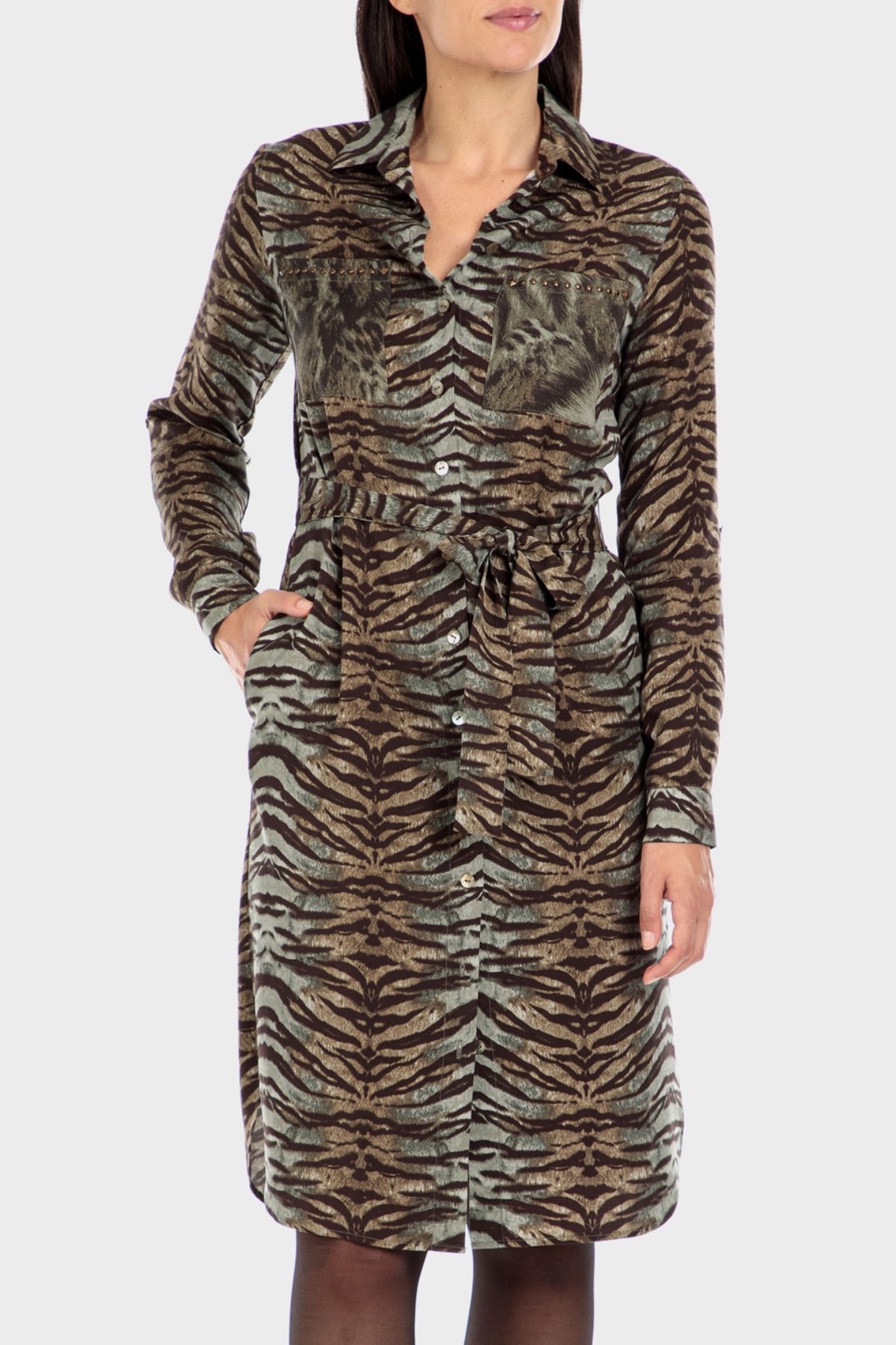 Norma Duval vestido leopardo