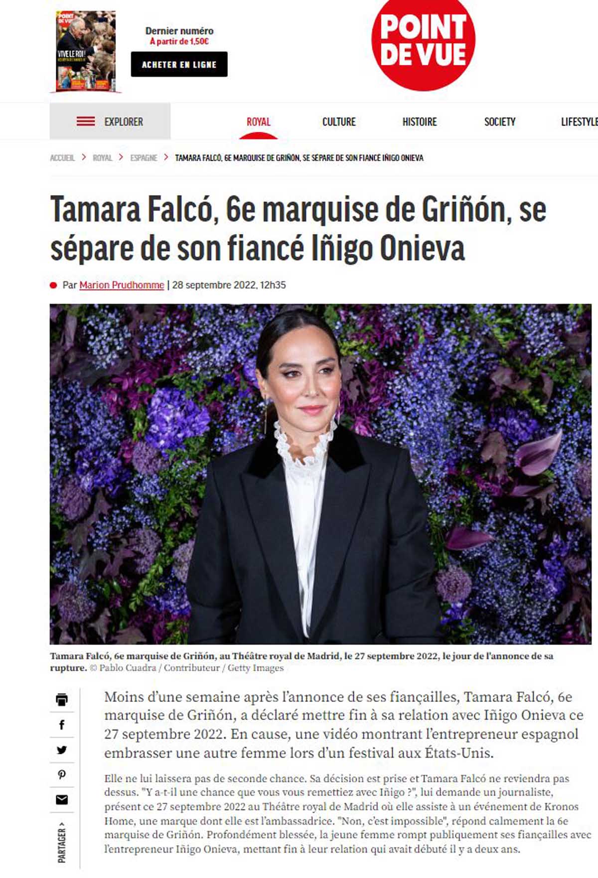 Tamara Falcó prensa extranjera