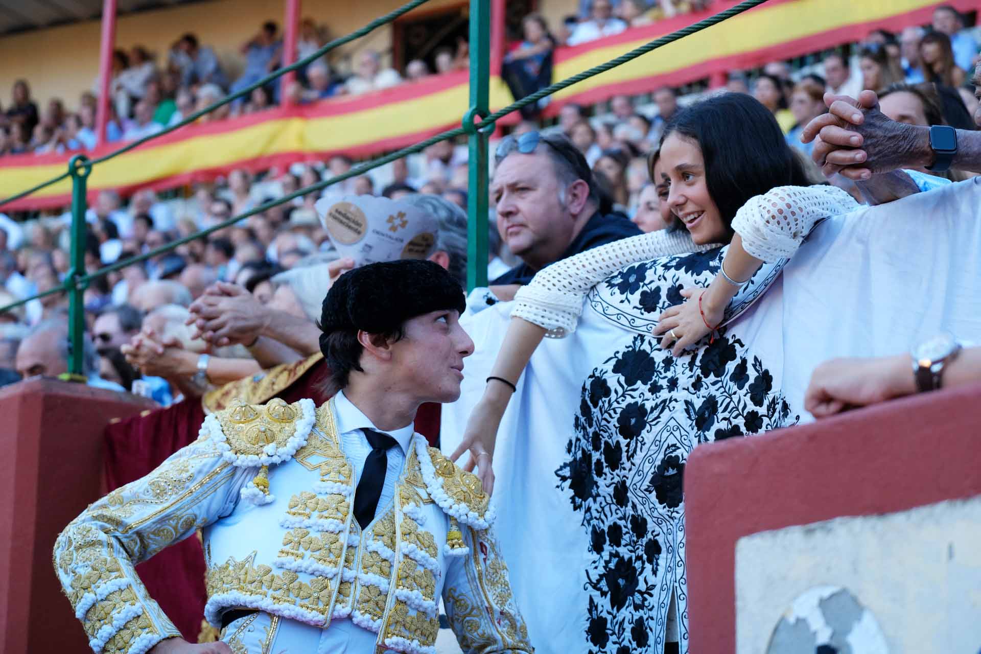 Bullfigh Andres Roca Rey and Victoria Federica de Marichalar during bullfighting in Valladolid