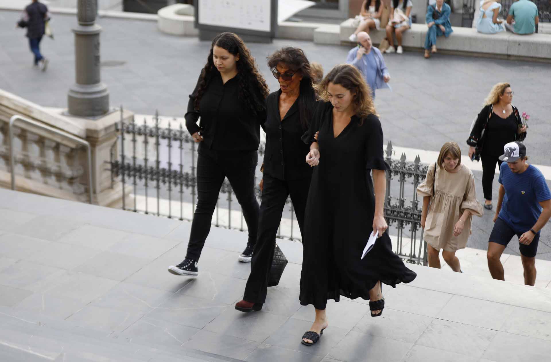 Lita Trujillo during funeral of Ramses Trujillo in Madrid on Thursday, 22 September 2022.