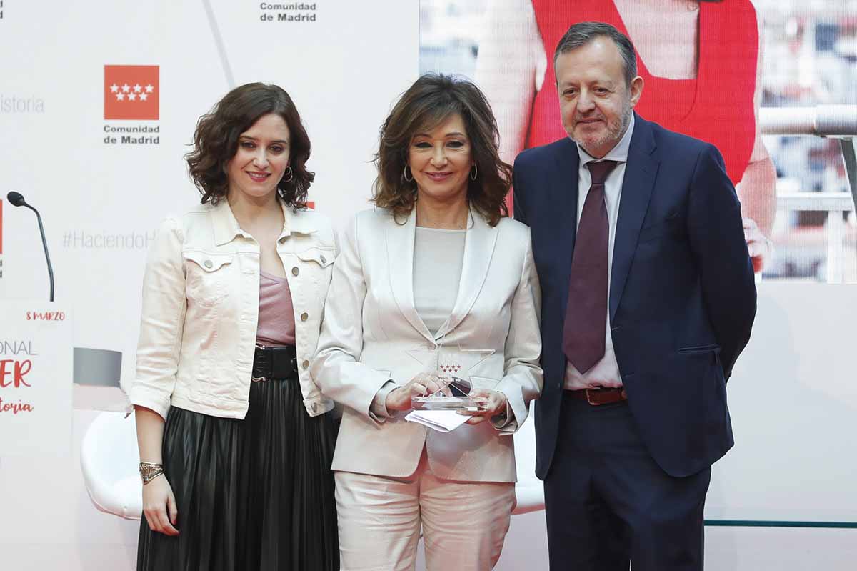 Ana Rosa Quintana and Isabel Diaz Ayuso attending » Comunidad de Madrid : Haciendo Historia » event during 8M International Womens Day, in Madrid, on Friday 06, March 2020