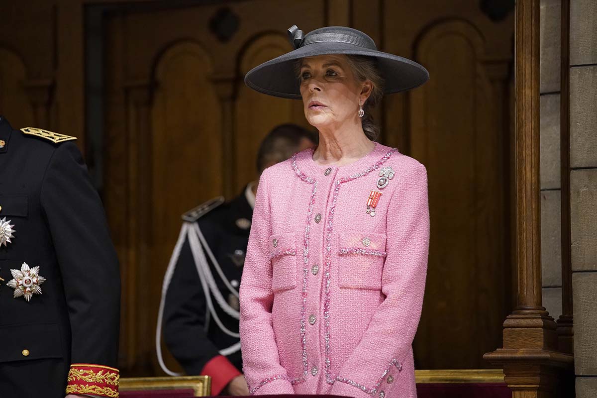 Princess Caroline of Hanover attends a mass ceremony at the Monaco cathedral as part of ceremonies marking National Day, in Monaco, Saturday Nov.19, 2022. (AP Photo/Daniel Cole, Pool)