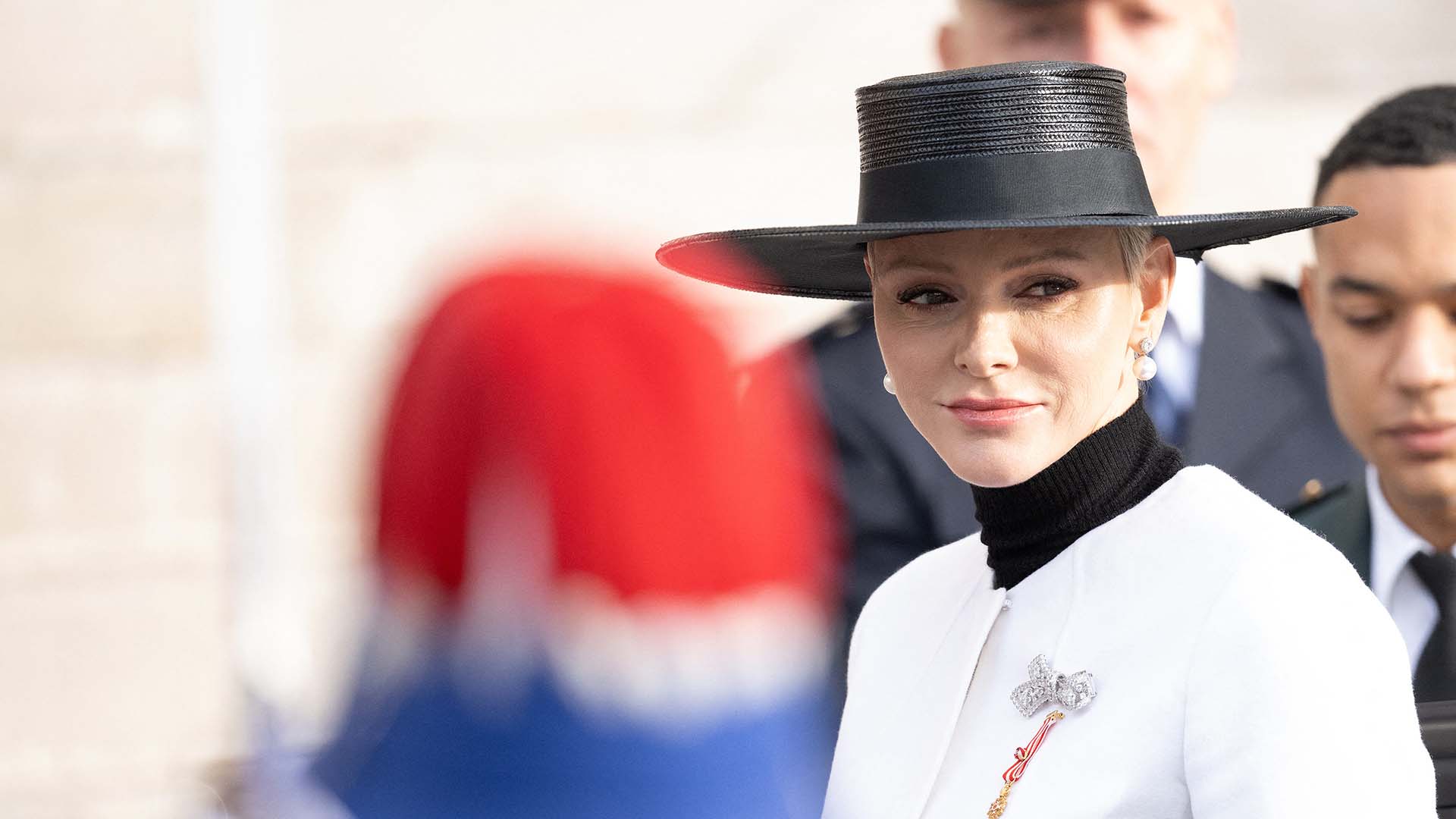 Princess Charlene of Monaco arrives at the Saint Nicholas Cathedral during the Monaco National Day Celebrations in Monaco, on November 19, 2022 in Monaco, France. Photo by David Niviere/ABACAPRESS.COM