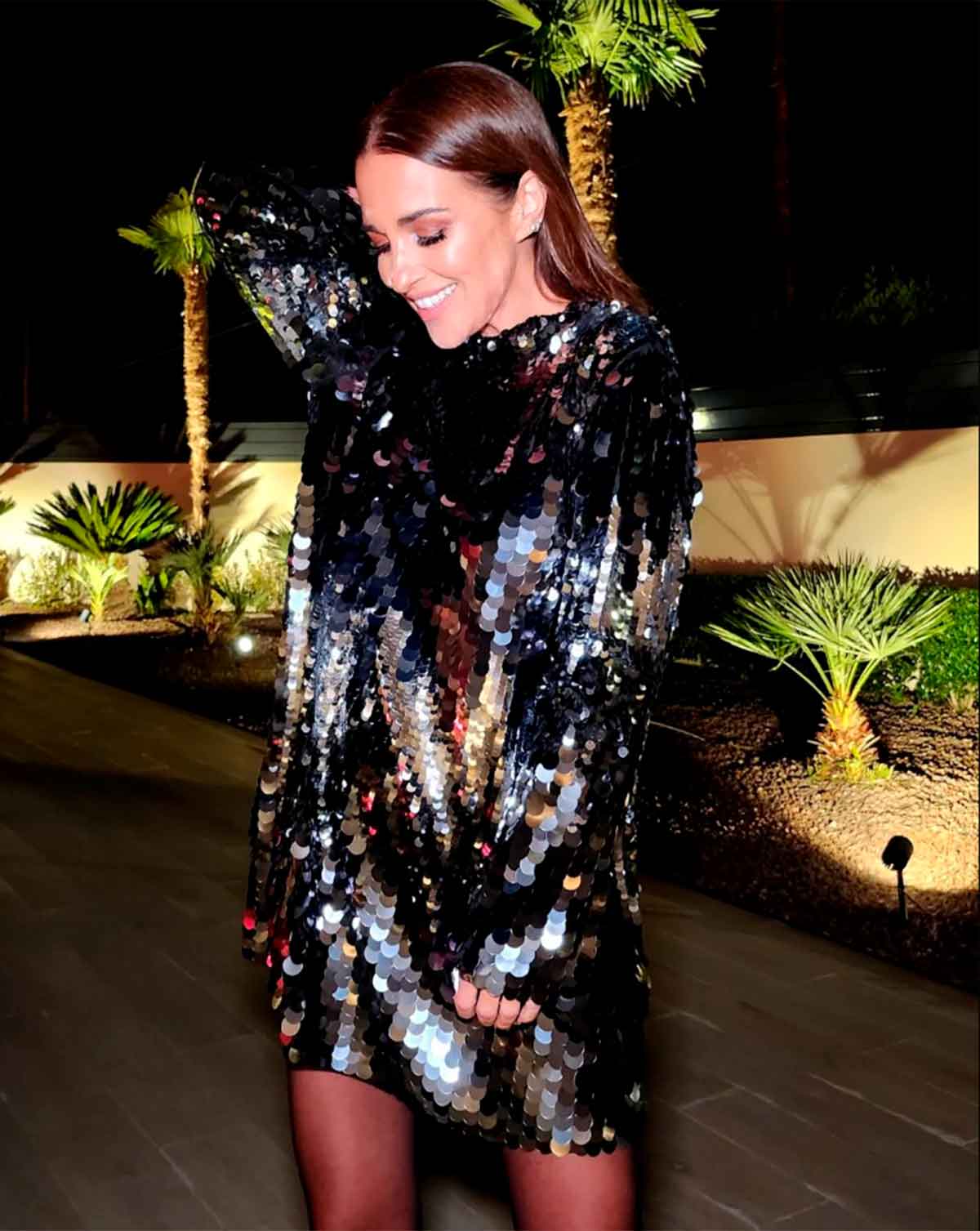 Paula Echevarría su vestido de H&M en la cena Mediaset