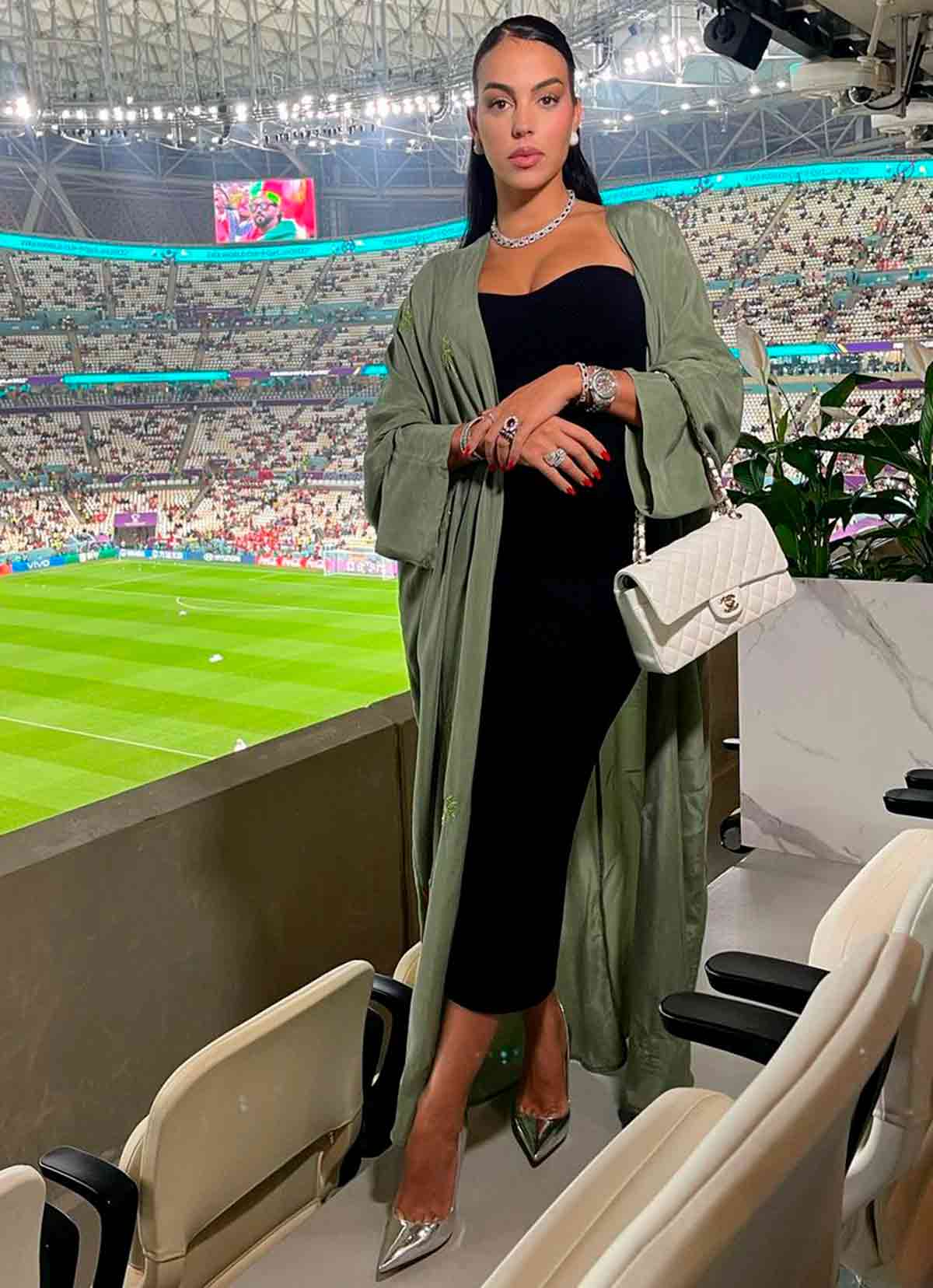 Georgina Rodríguez deslumbra con sus joyas en el Mundial de Qatar