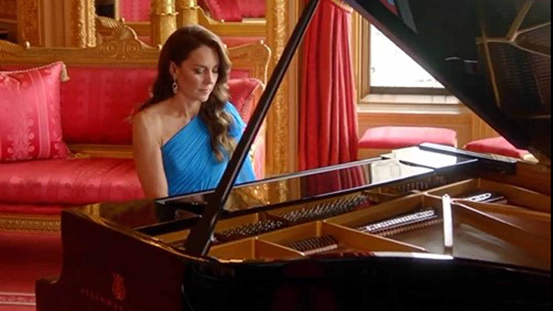 Imagen de Kate Middleton, al piano: la sorpresa de la gran final de Eurovisión 2023