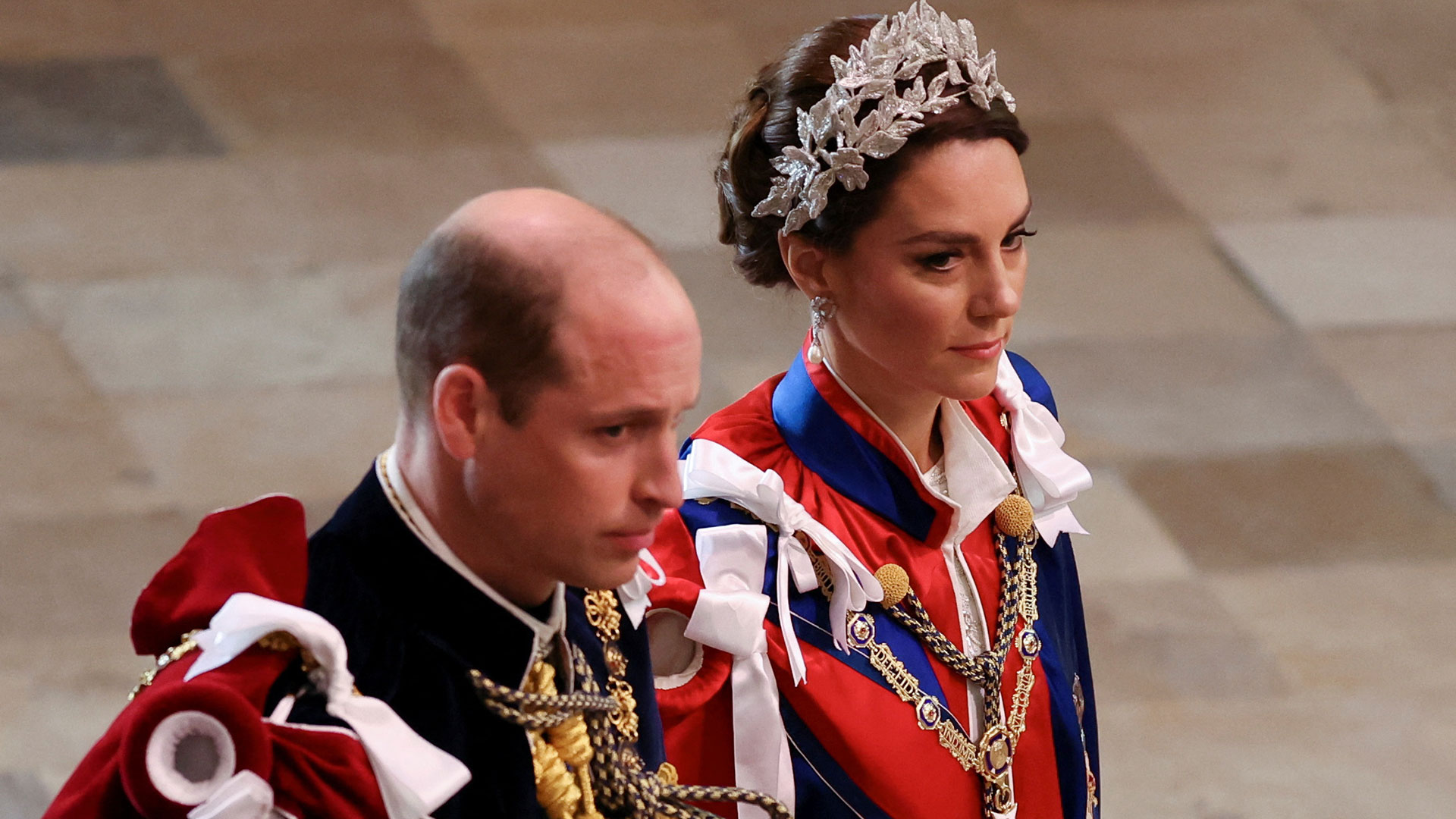 Kate Middleton y el príncipe Guillermo, perfectos e impolutos a su llegada a la Coronación de Carlos III