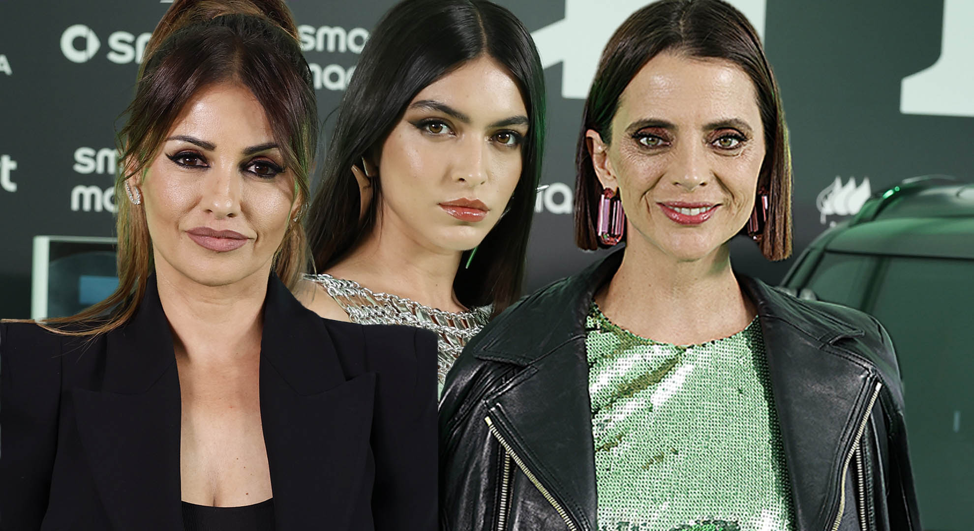Los looks de Lucía Rivera, Macarena Gómez y Mónica Cruz: brillo de tendencia vs elegancia clásica